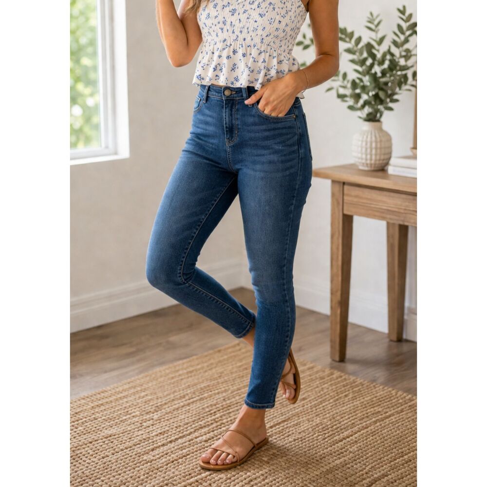 American Eagle Curvy High Rise Jegging Jeans Size 8 Long Stretch Denim